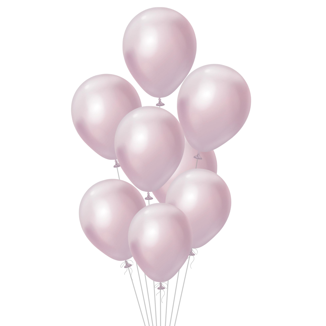 Pink Gold Latex Balloon, 12in