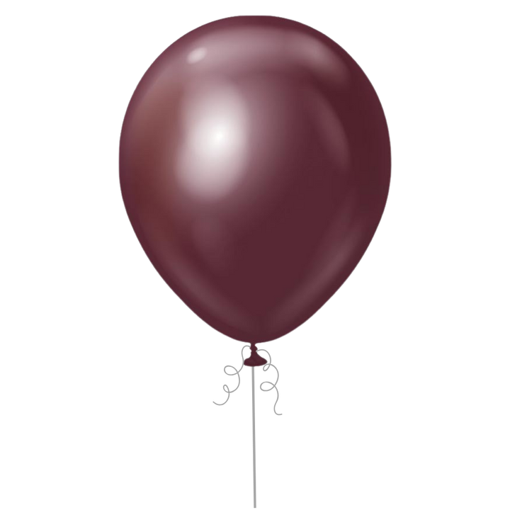 Mirror Burgundy Latex Balloon, 12in