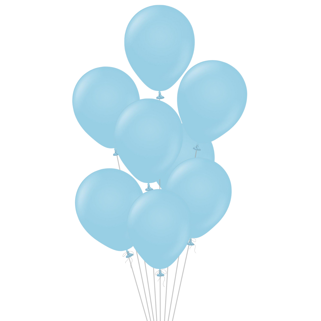 Macaron Blue Latex Balloon, 12in