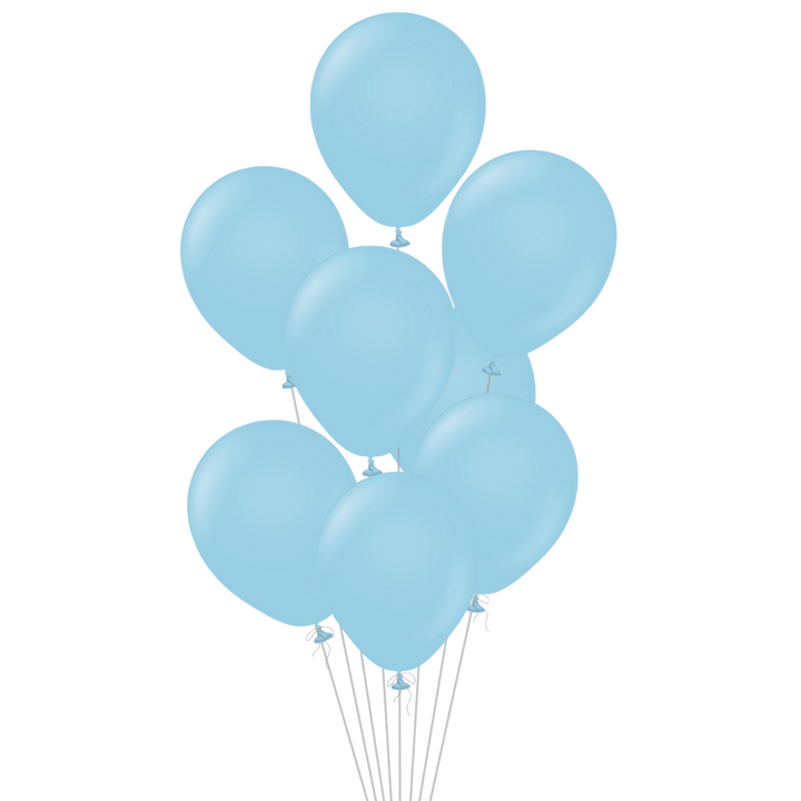 Macaron Blue Latex Balloon, 12in
