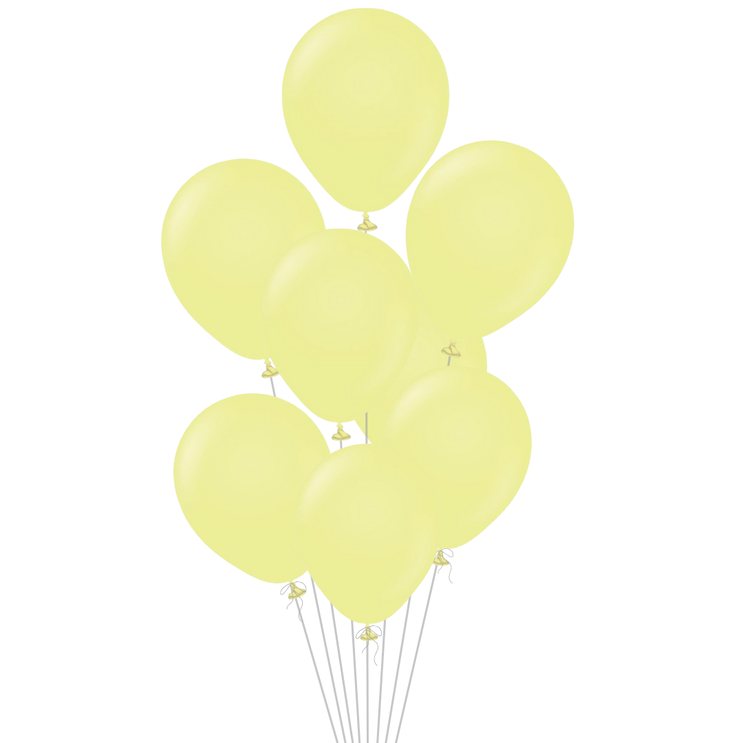 Macaron Yellow Latex Balloon, 12in
