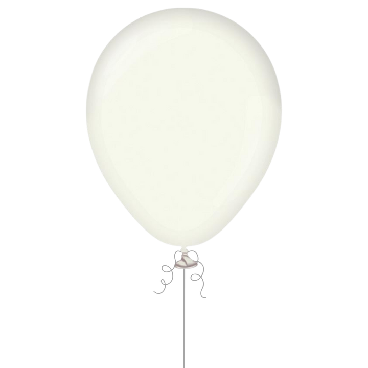 White Latex Balloon, 12in