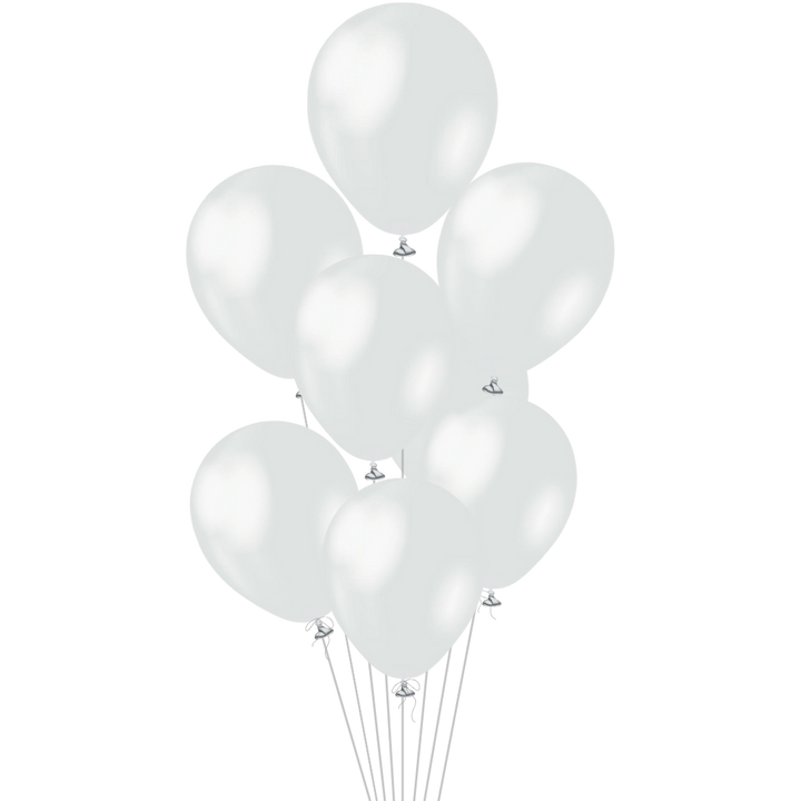 Pearl White Latex Balloon, 12in