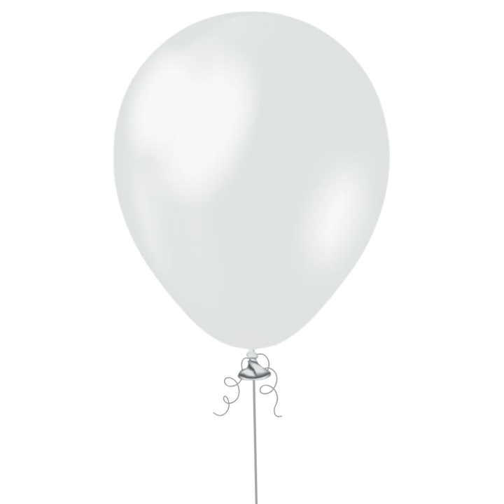 Pearl White Latex Balloon, 12in