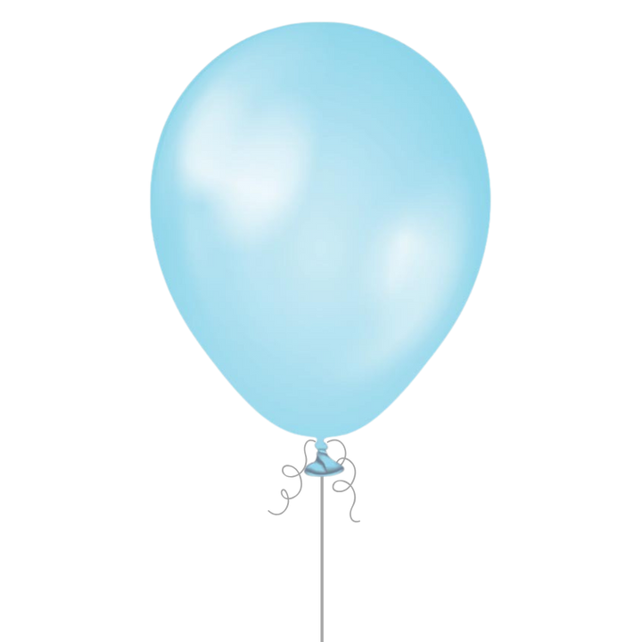 Sky Blue Latex Balloon, 12in