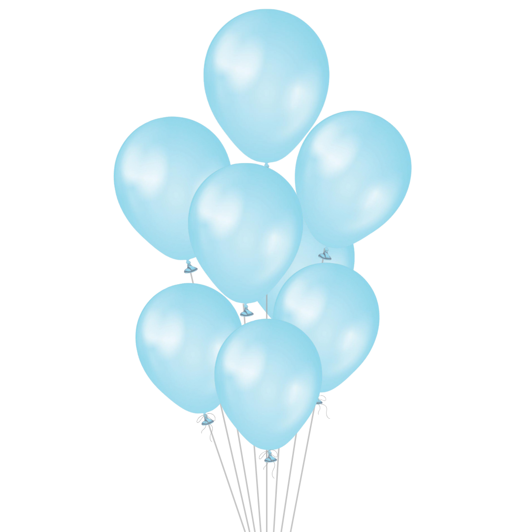 Sky Blue Latex Balloon, 12in