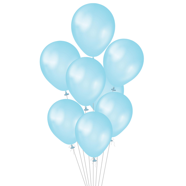 Sky Blue Latex Balloon, 12in