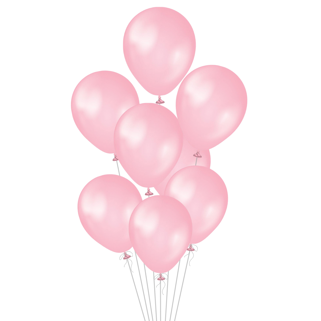 Pearl Pink Latex Balloon, 12in