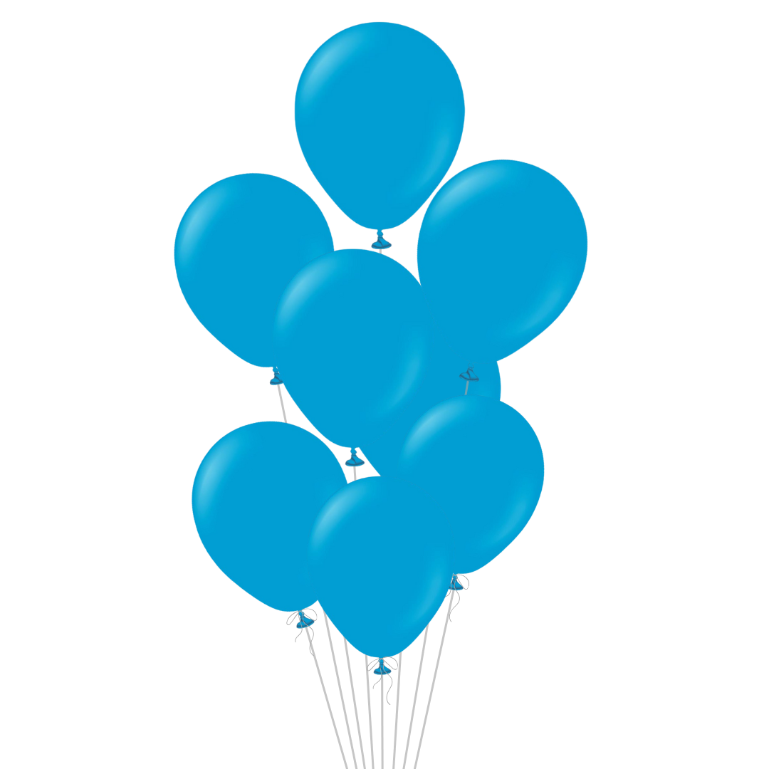 Caribbean Blue Latex Balloon, 12in