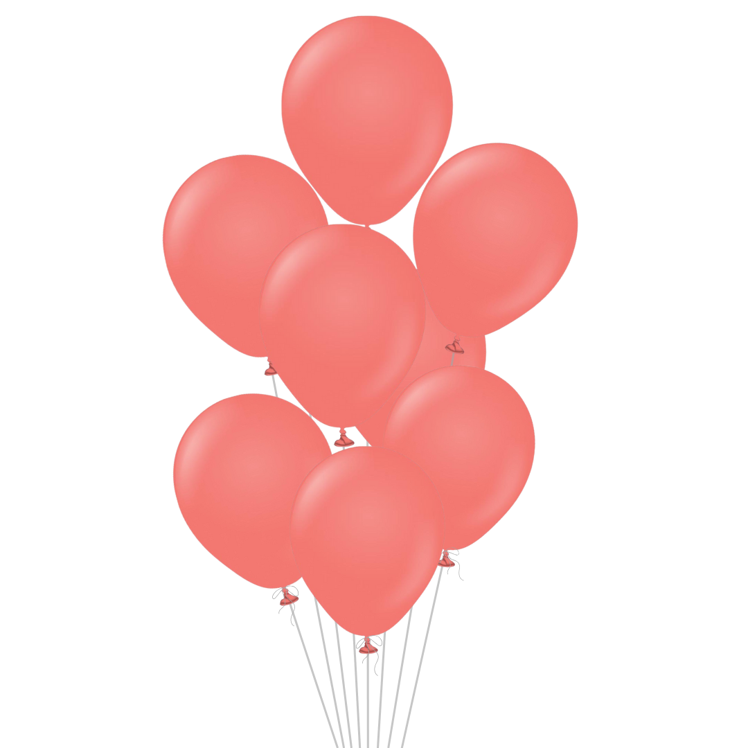 Coral Pink Latex Balloon, 12in
