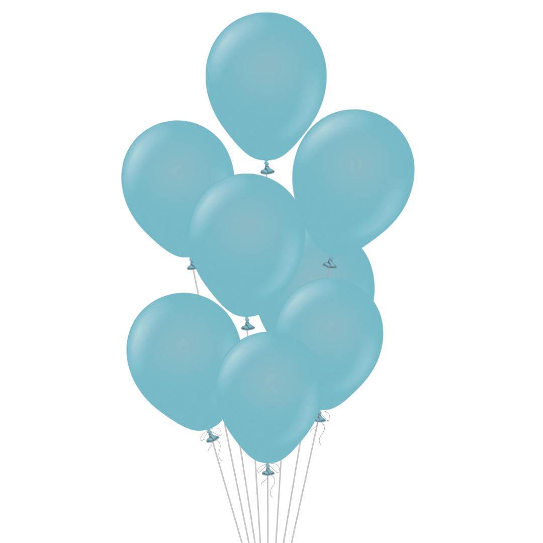 Retro Blue Latex Balloon, 12in