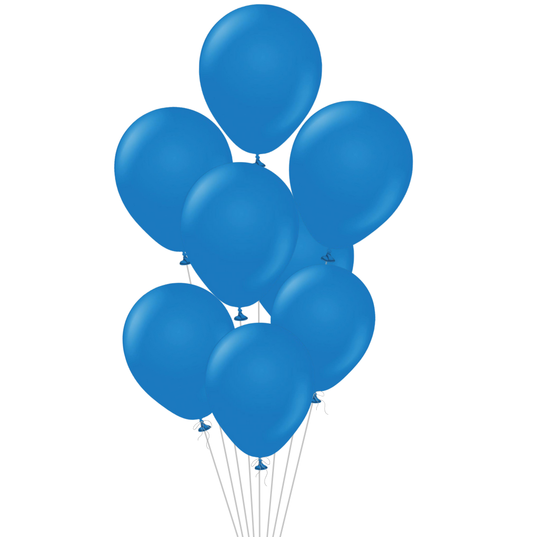 Blue Latex Balloon, 12in