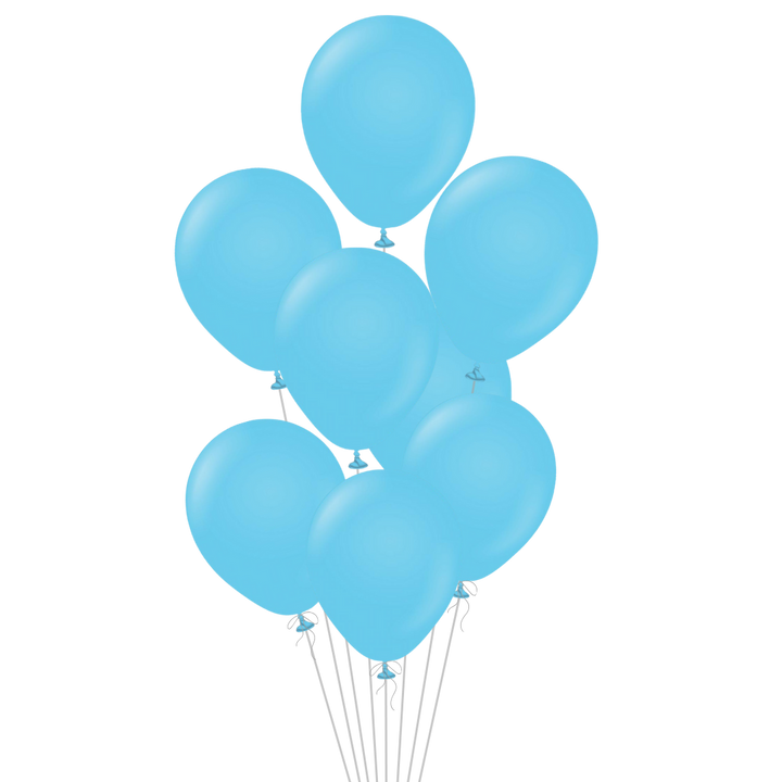 Baby Blue Latex Balloon, 12in