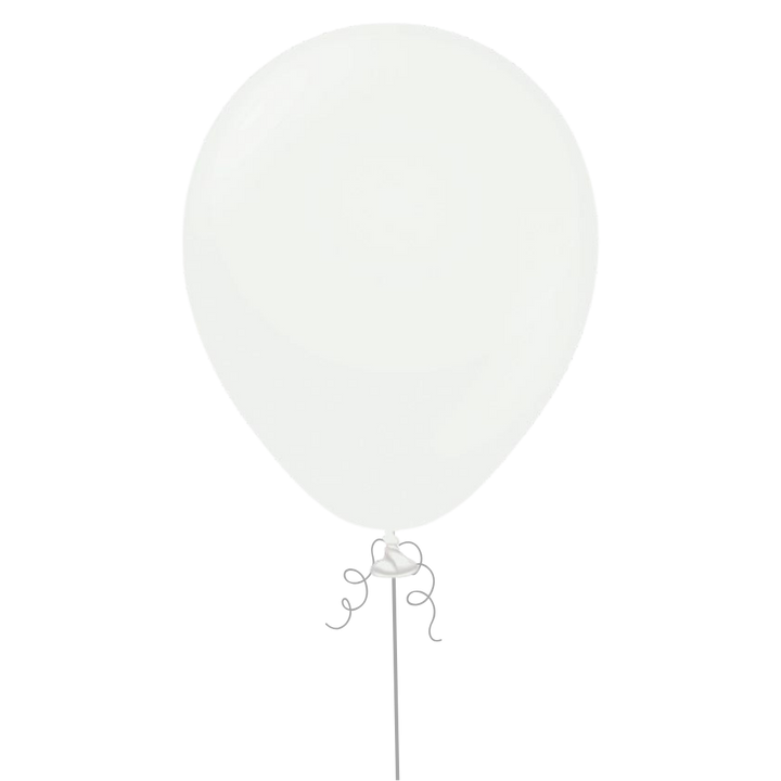 White Latex Balloon, 12in