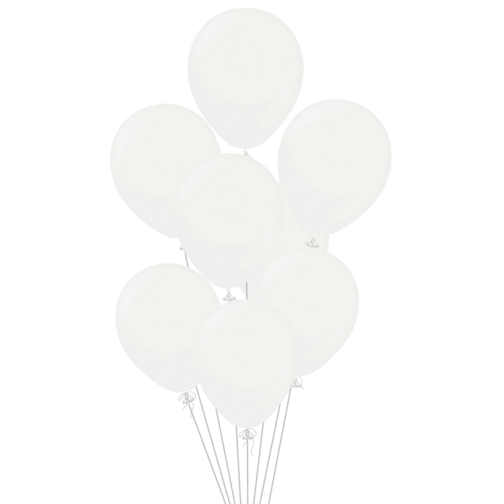 White Latex Balloon, 12in