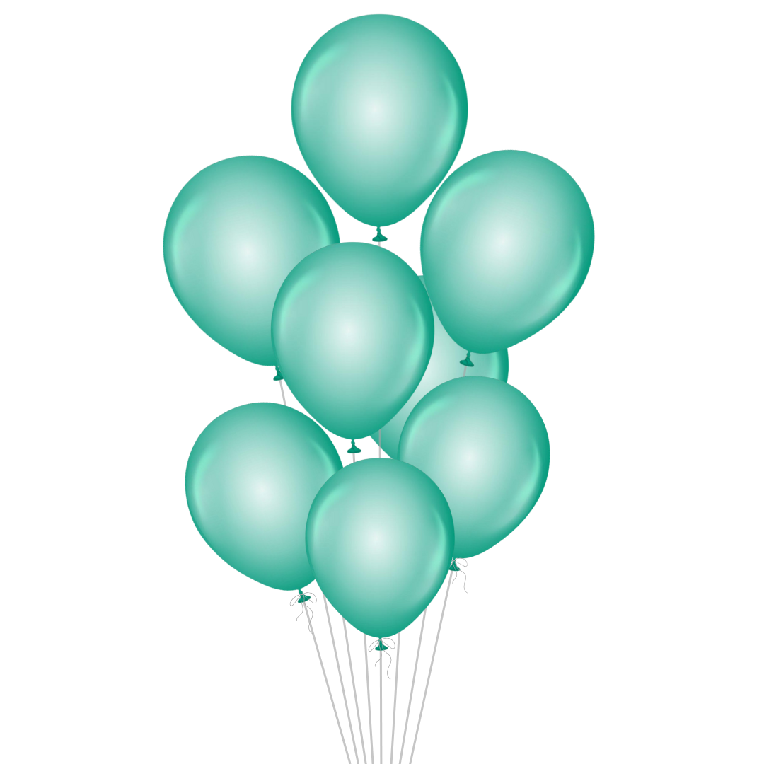 Turquoise Latex Balloon, 12in