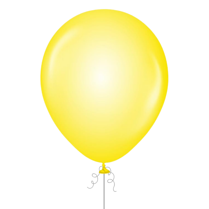 Yellow Latex Balloon, 12in