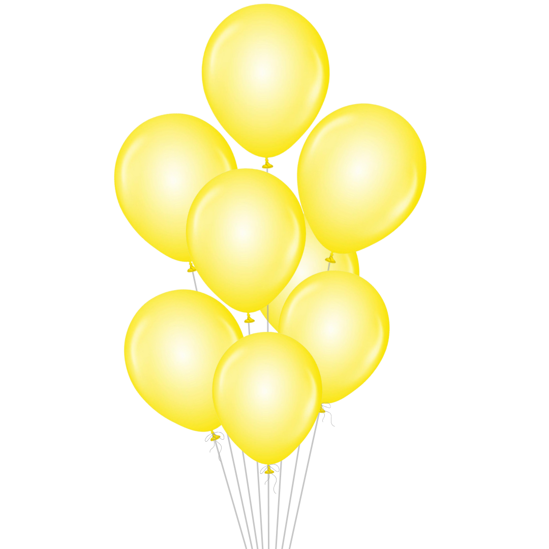 Yellow Latex Balloon, 12in