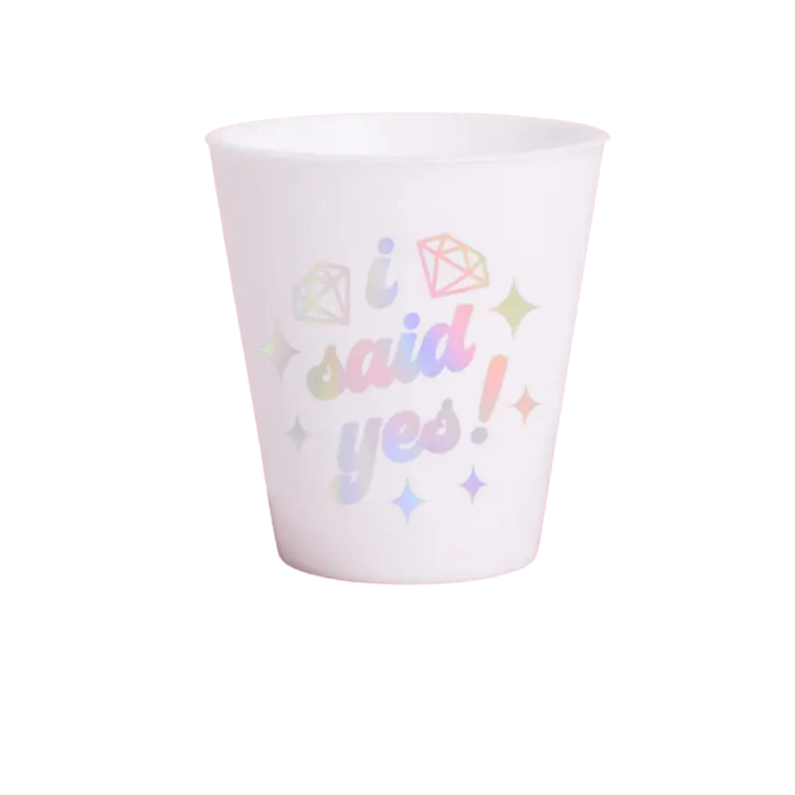 Pink and White Shot Glasses Bachelorette Matte Plastic Cups
