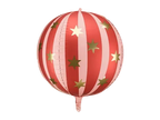 Red Starry Ball Foil Balloon, 30in