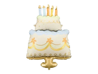 Multicolor Two Tiered Cake Shape Foil Balloon, 41in