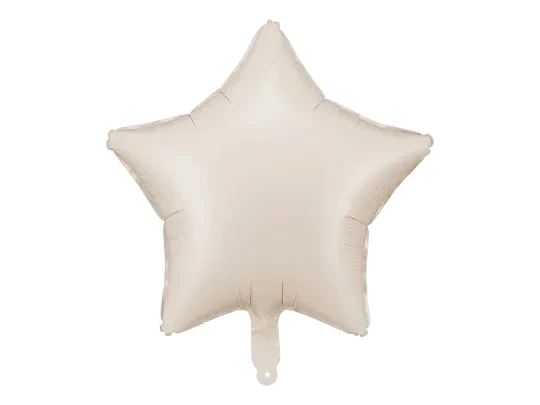 Beige Star Foil Balloon, 19in