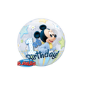 Light blue black bubble balloon with Mickey Mouse and stars first birthday theme from Parte Haus party supply store in Bethesda Maryland