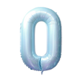 Light blue number 0 balloon for birthday party from Parte Haus party supply store in Bethesda MD