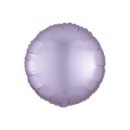 Lilac satin foil balloon round shaped birthday decor from Parte Haus party supply store in Bethesda MD