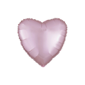 Lilac satin heart foil balloon with a glossy finish for baby shower from Parte Haus party supply store in Bethesda MD