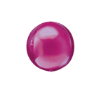 Magenta orbz foil balloon shiny round decoration Barbie theme from Parte Haus party supply store in Bethesda MD