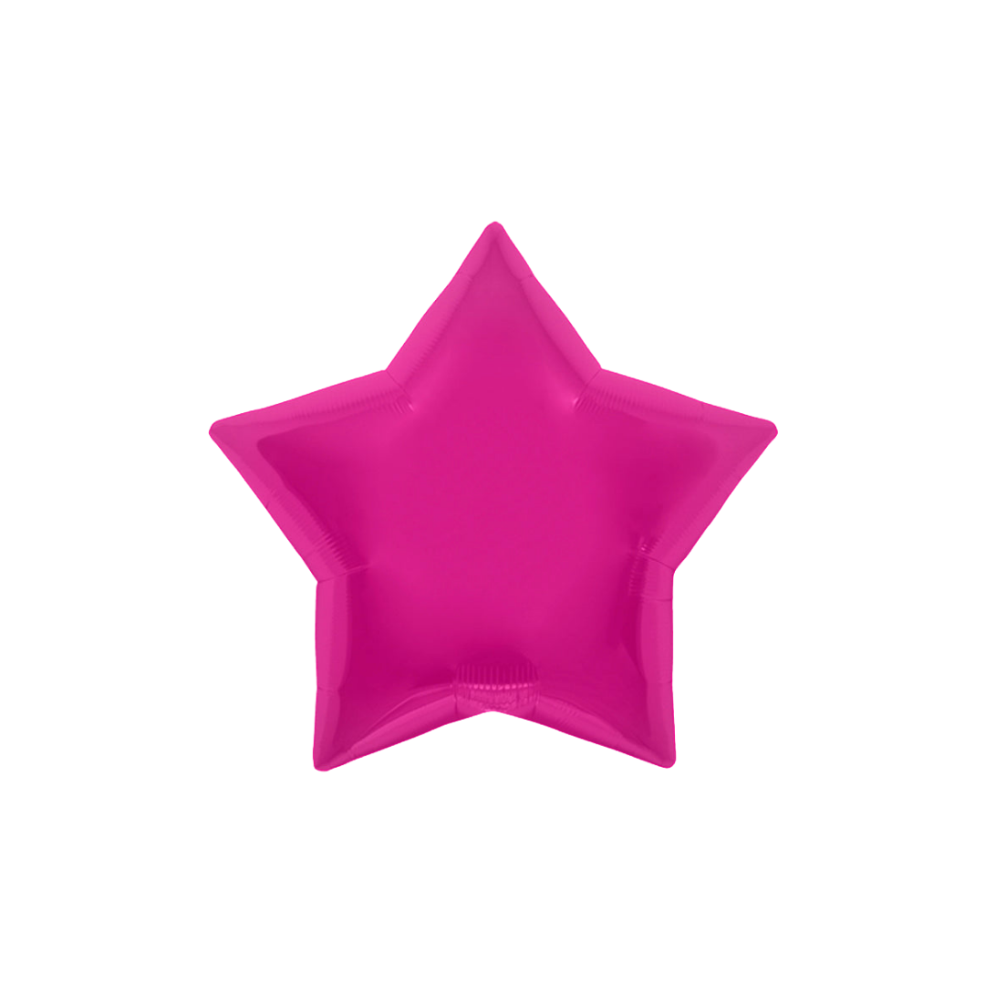 Magenta 22in star foil balloon for bachelorette and birthday parties – from Parte Haus party supply store in Bethesda, Maryland.