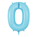 Matte light blue number 0 balloon for birthday from Parte Haus party supply store in Bethesda Maryland