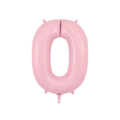 matte pink number zero foil balloon for birthday milestone from Parte Haus party supply store in Bethesda Maryland