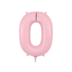 matte pink number zero foil balloon for birthday milestone from Parte Haus party supply store in Bethesda Maryland