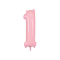 matte pink number 1 foil balloon for birthday milestone from Parte Haus party supply store in Bethesda MD