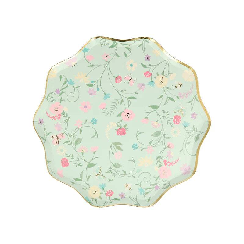 Floral Meri Meri x Laduree Paris Small Appetizer Dessert Plates