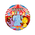 Multicolor circus animal foil balloon with elephant seal and lion for birthday from Parte Haus party supply store in Bethesda MD