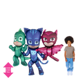Multicolor foil PJ Masks Catboy Owlette Gekko balloon with child for birthday from Parte Haus party supply store in Bethesda MD