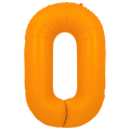 neon orange number 0 foil balloon for birthday from Parte Haus party supply store in Bethesda Maryland