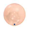 Orange clear bubble balloon round for birthday from Parte Haus party supply store in Bethesda MD