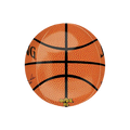Orange basketball orb balloon with black lines sports party decor from Parte Haus party supply store in Bethesda MD