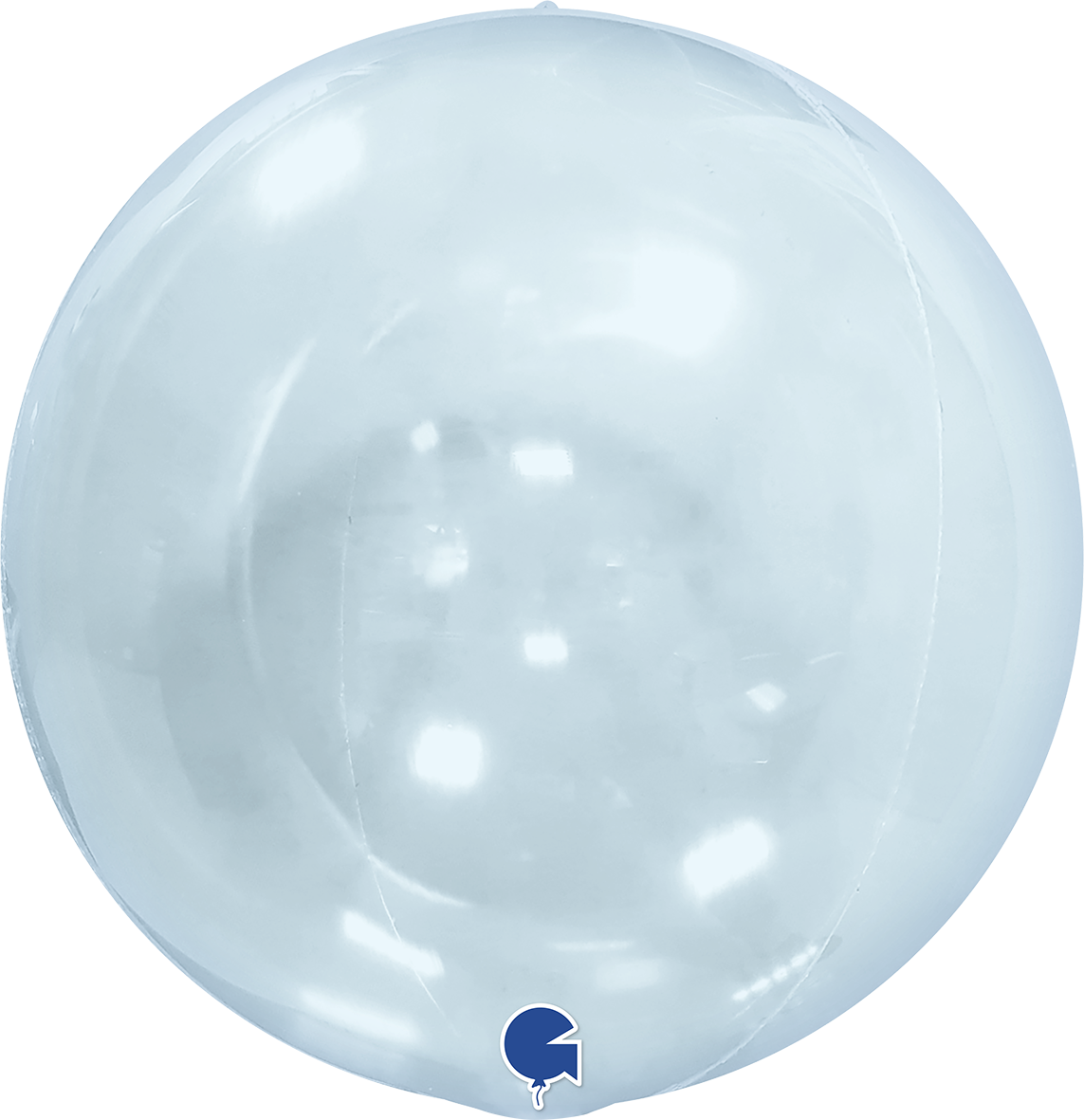 15" (22" Deflated) Transparent Blue Globe Balloon