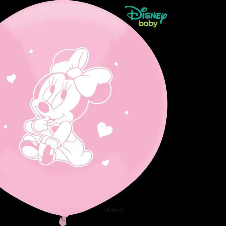 Pioneer - 17" Baby Minnie Mouse Pink Latex Balloons (3ct)