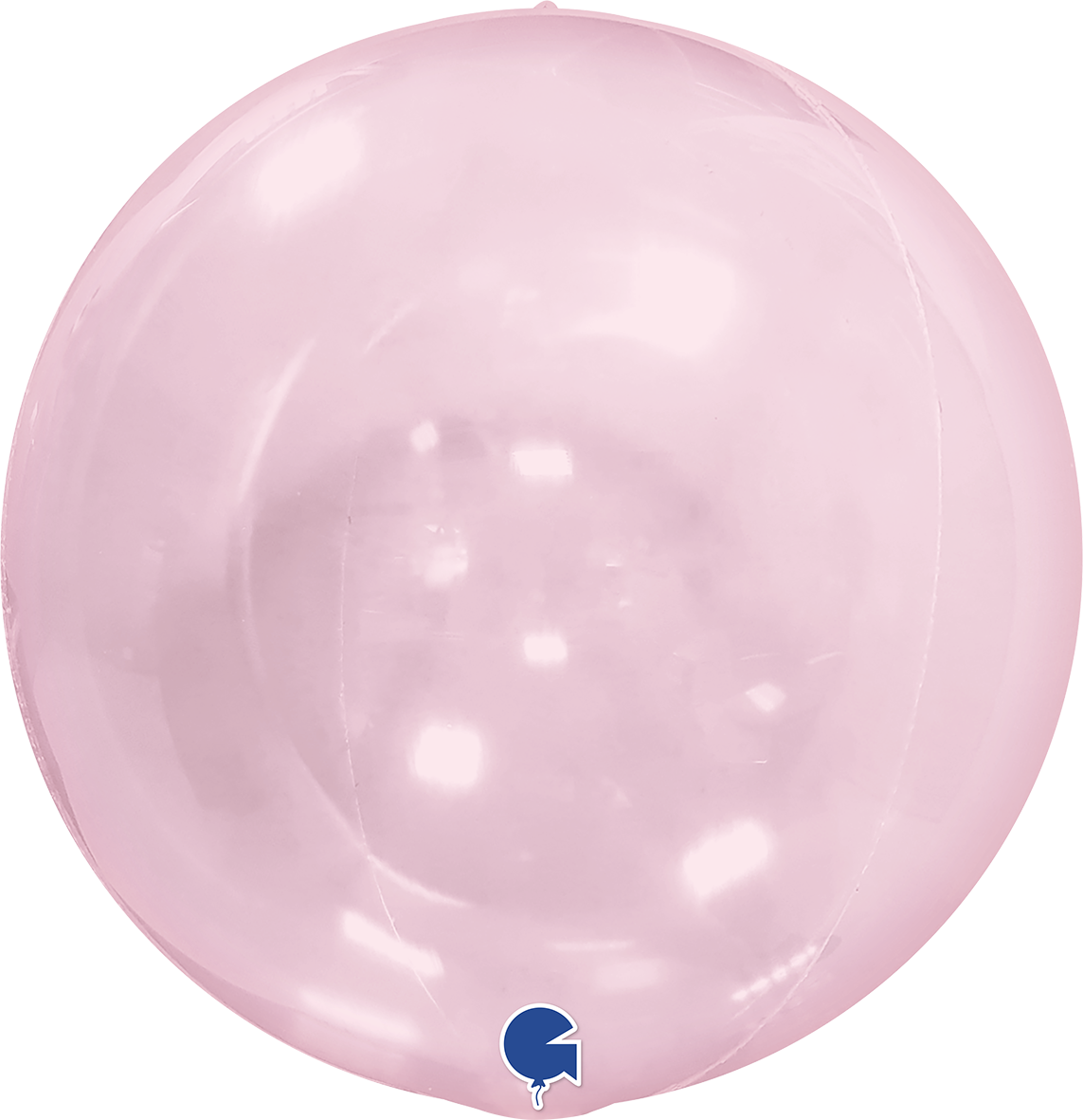 15" (22" Deflated) Transparent Pink Globe Balloon