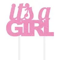 It's a GIRL Cake Topper - Pink