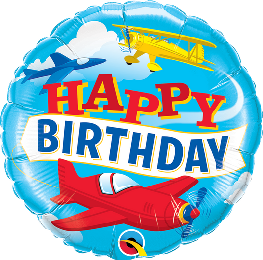 18" Birthday Airplane Foil Balloon