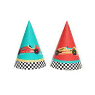 Race Car Party Hats, 12 ct