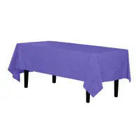 Premium Purple Disposable Plastic Tablecloth | 54x108In.