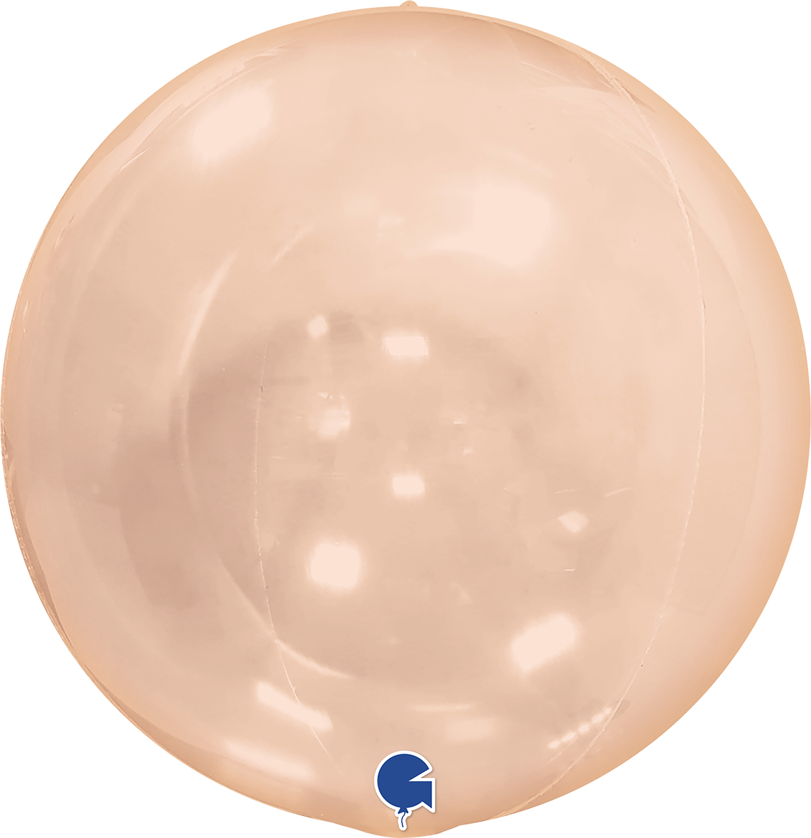 15" (22" Deflated) Transparent Orange Globe Balloon